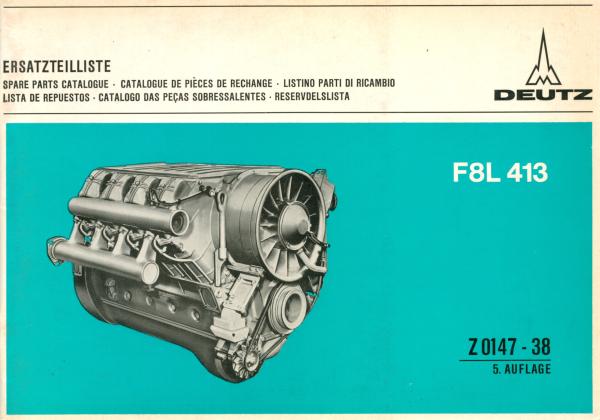 Deutz F8L 413 Ersatzteilliste